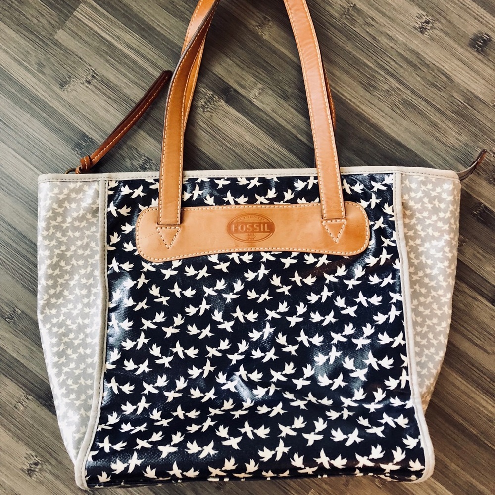 *Rare* Fossil Key-Per Shopper Handbag EUC!!